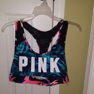 Pink sports bra
